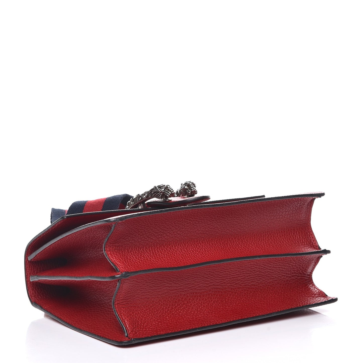 Dollar Calfskin Crystal Web Medium Dionysus Bamboo Top Handle Bag Hibiscus Red Black Diamond