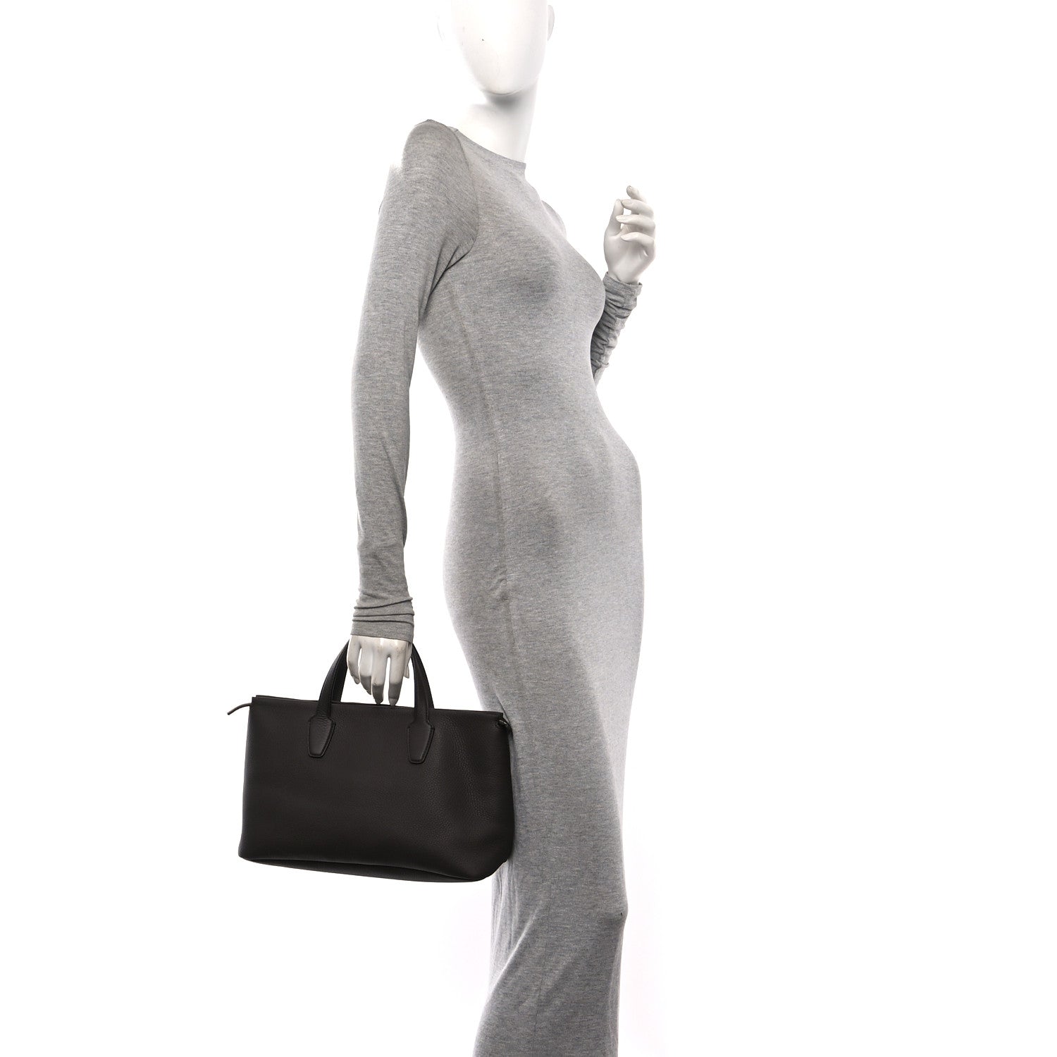 The Row Grained Calfskin Marcel Slouchy Top Handle Bag Deep Brown 2 of 10