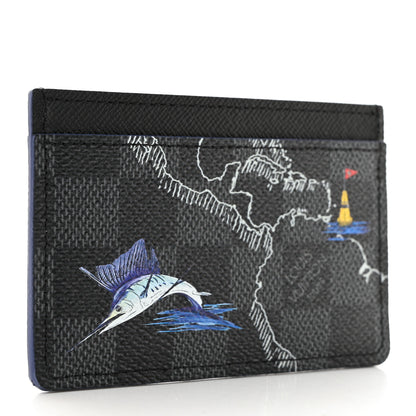 Louis Vuitton Damier Graphite World Map Porte Cartes Simple 3 of 8