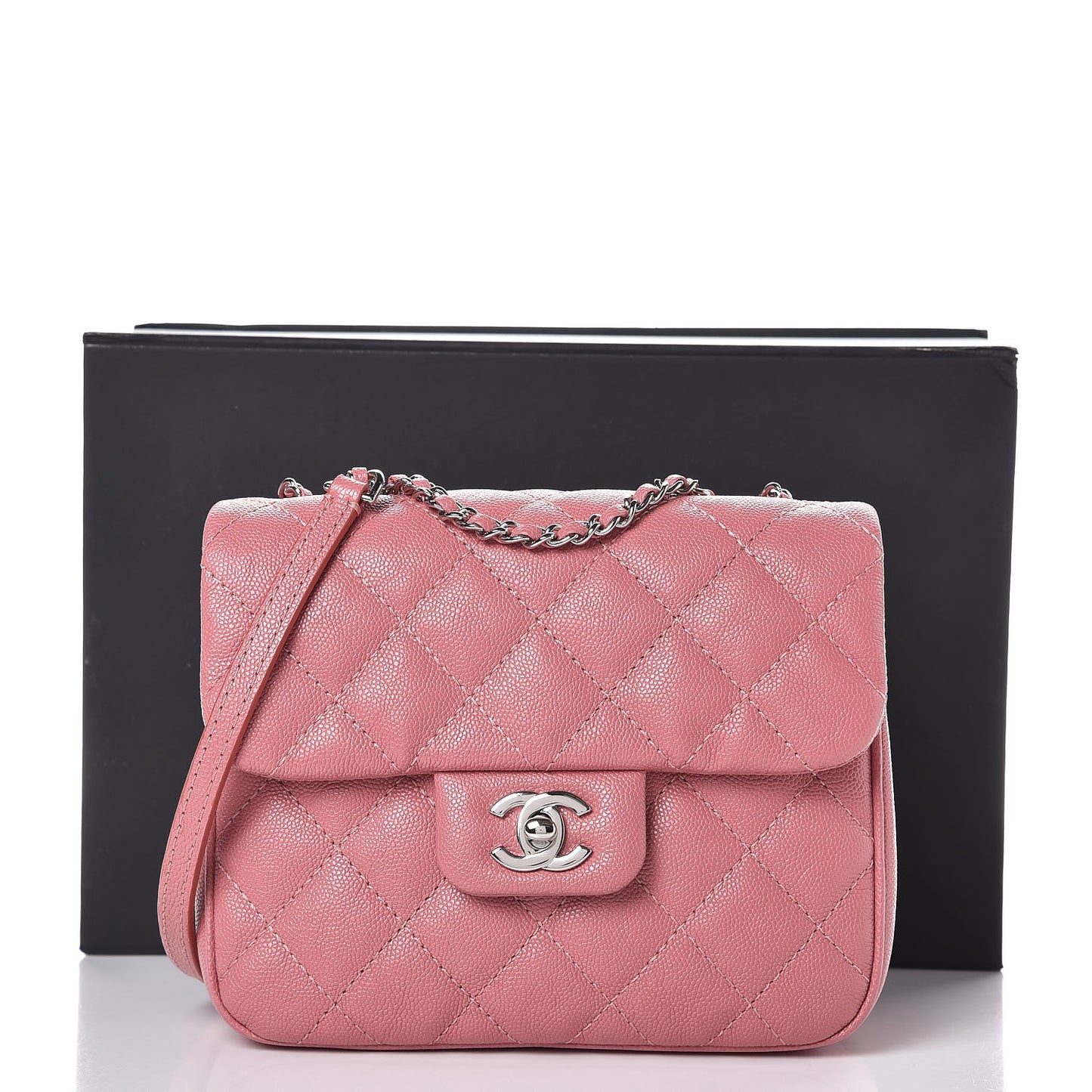 Caviar Quilted Small Urban Companion Flap Pink