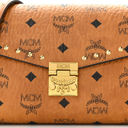 MCM Visetos Studded Medium Tracy Crossbody Cognac 8 of 10