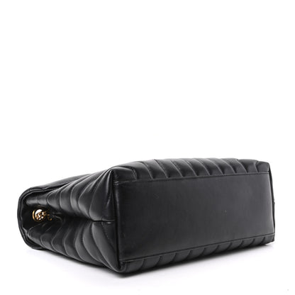Saint Laurent Calfskin Y Quilted Monogram Medium Loulou Chain Satchel Black 4 of 8