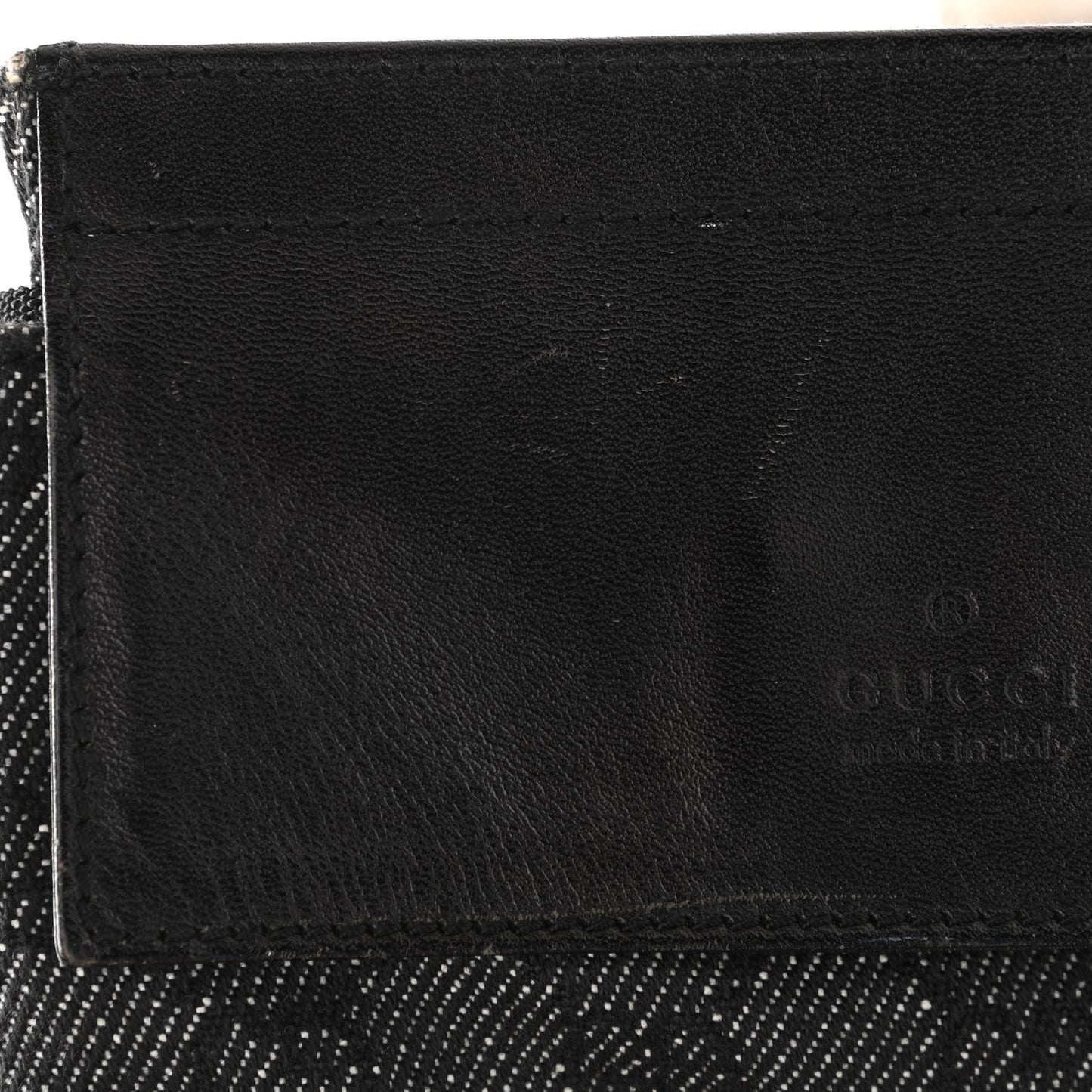 Denim Monogram Double Pocket Belt Bag Black