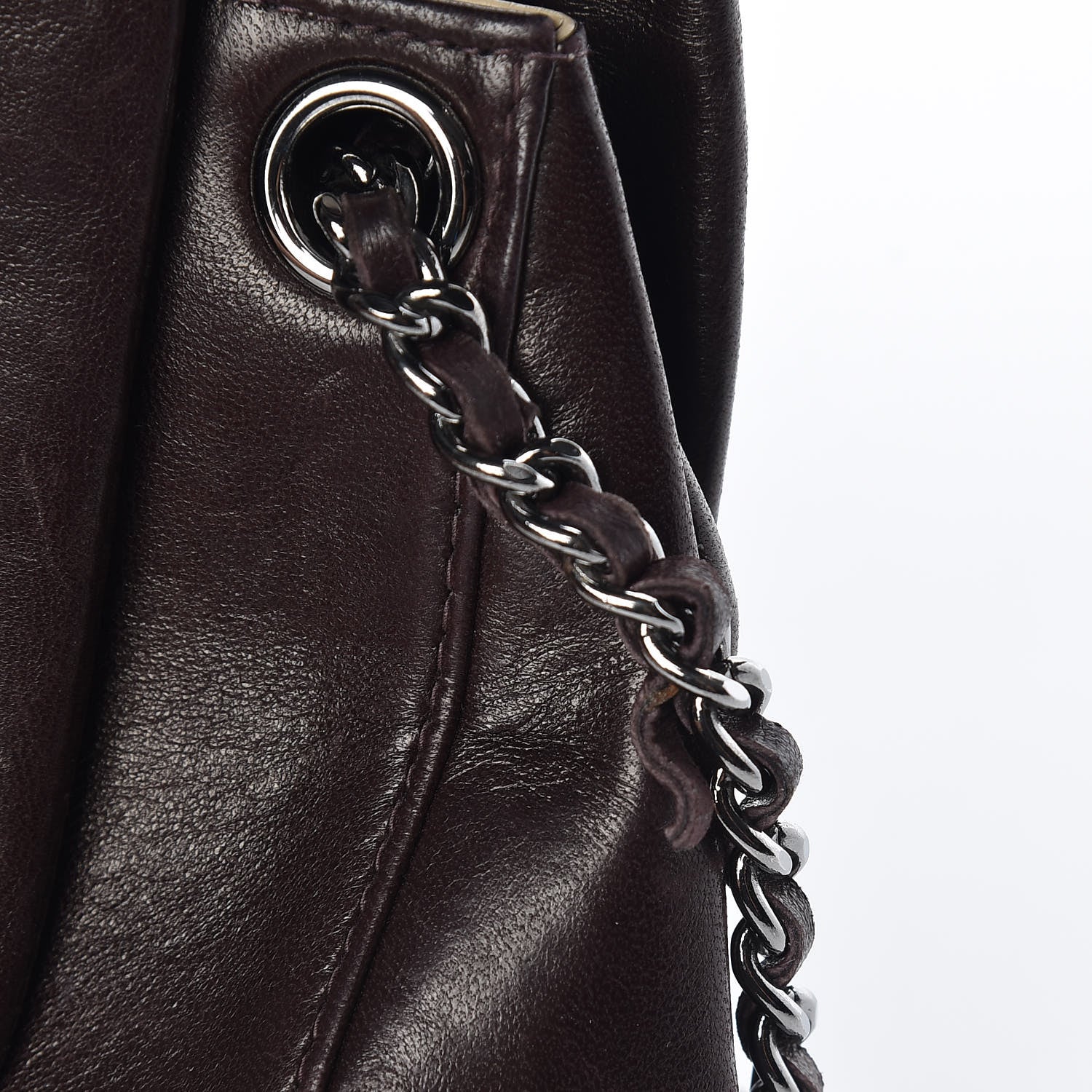 Chanel Vertical Quilt Lambskin Small Accordion Flap Brown 8 of 8