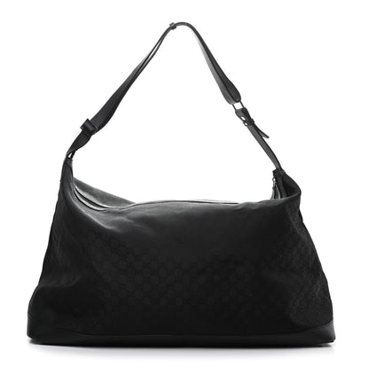 Gucci Nylon Monogram Travel Hobo Black 1 of 6