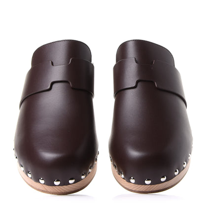 Hermes Calfskin Calya Mules 39 Cafe 5 of 9