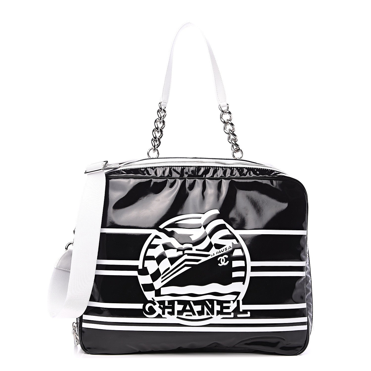 Chanel Vinyl La Pausa Large Camera Case Black 1 of 9