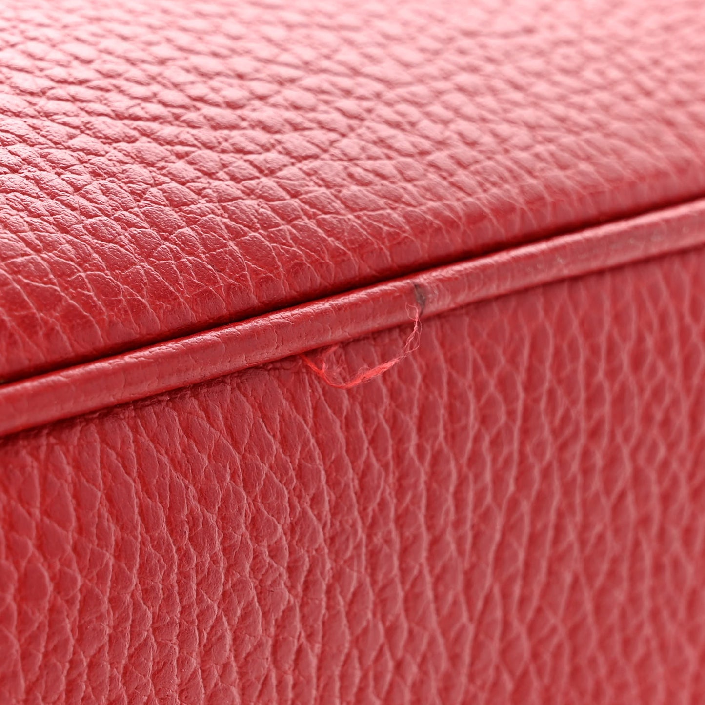 Pebbled Calfskin Soho Chain Backpack Hibiscus Red