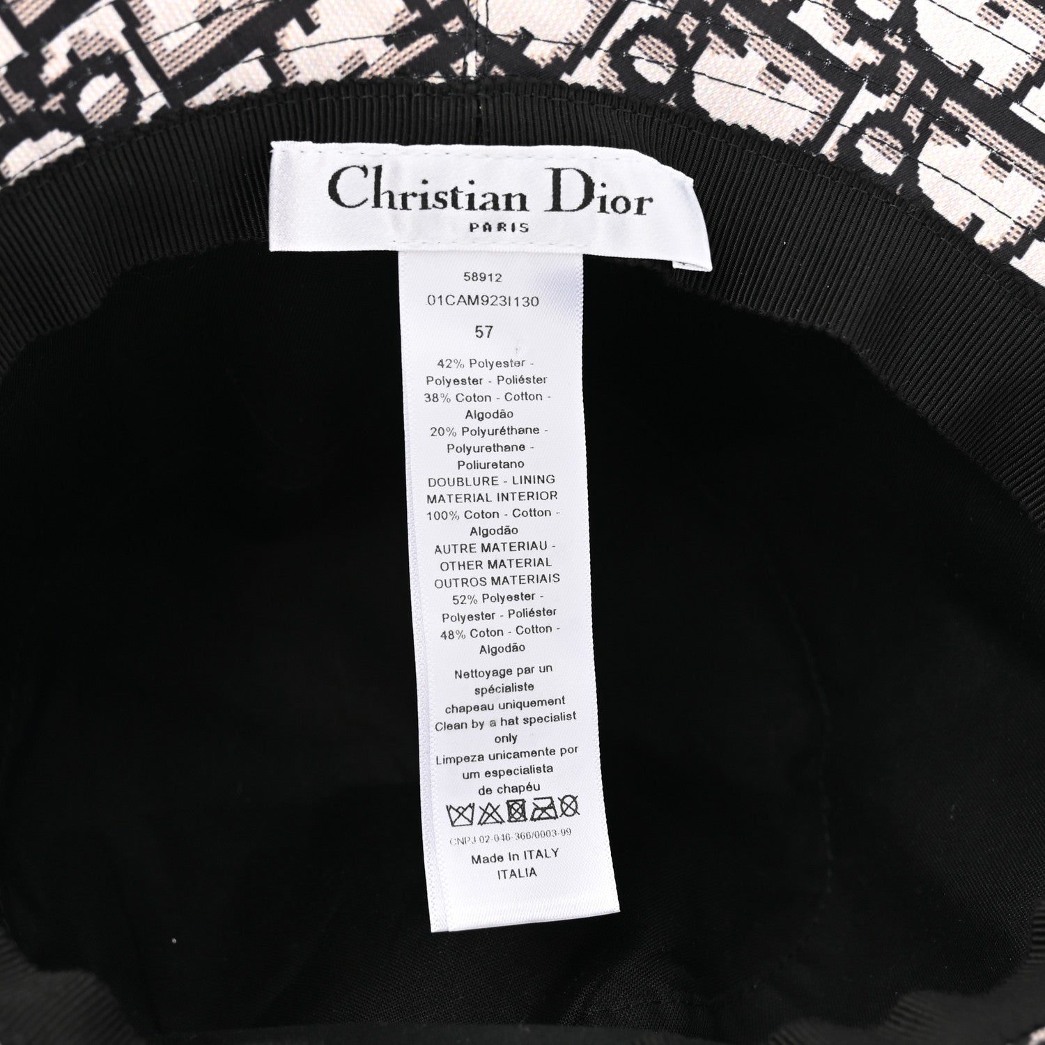 Christian Dior Camouflage Logo Bucket Hat 57 Green 8 of 8
