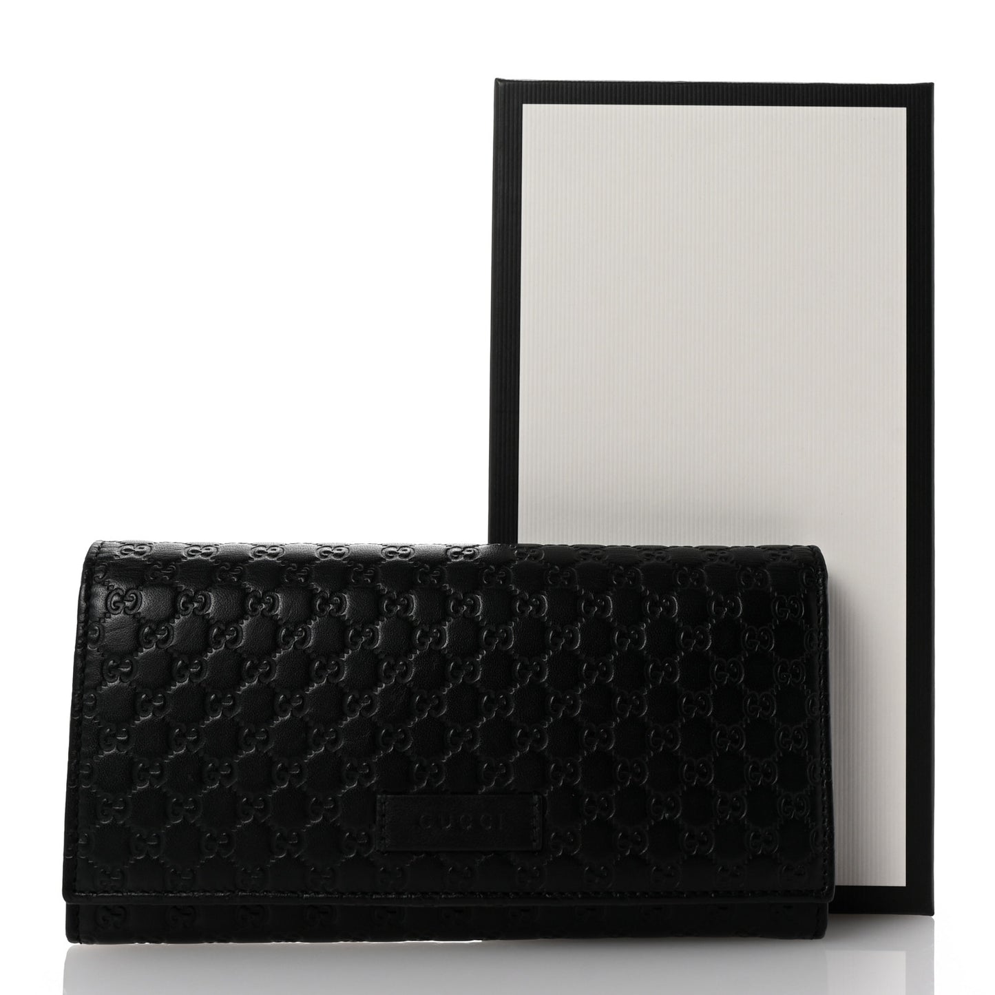 Soft Microguccissima Continental Wallet Black