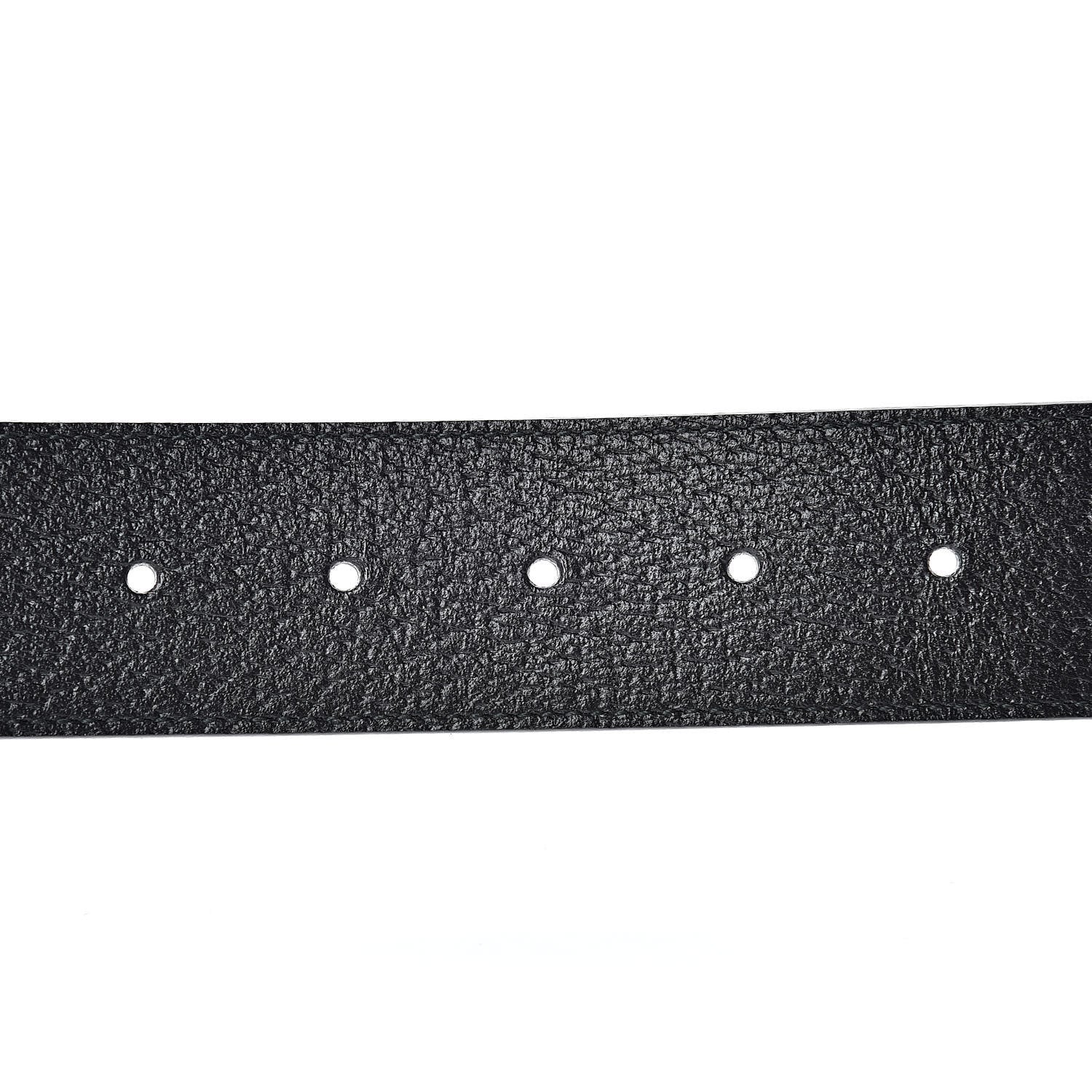 Gucci Textured Calfskin Double G 40mm Belt 110 44 Black 5 of 7