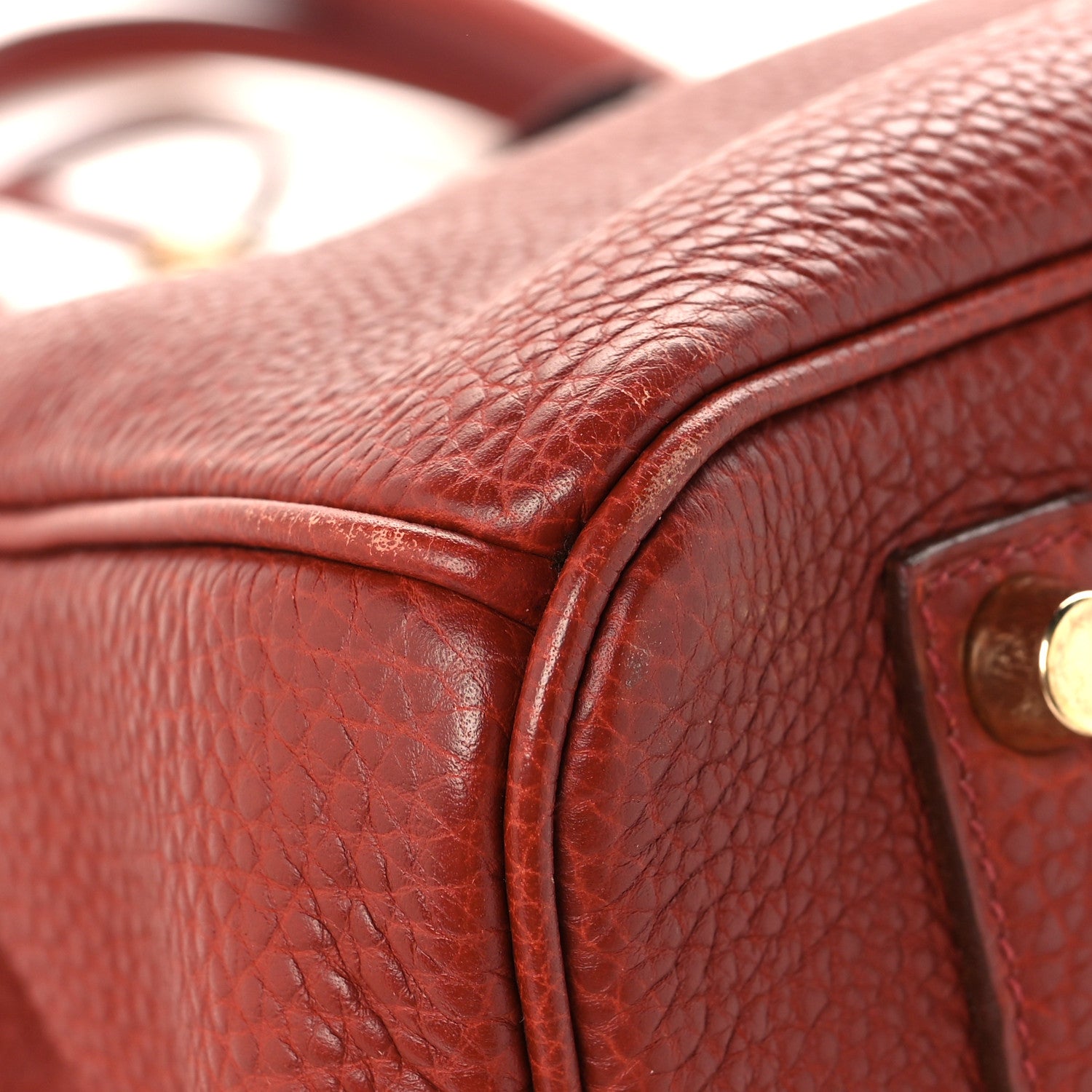 Hermes Togo Verso Birkin 35 Brique Ebene 9 of 14