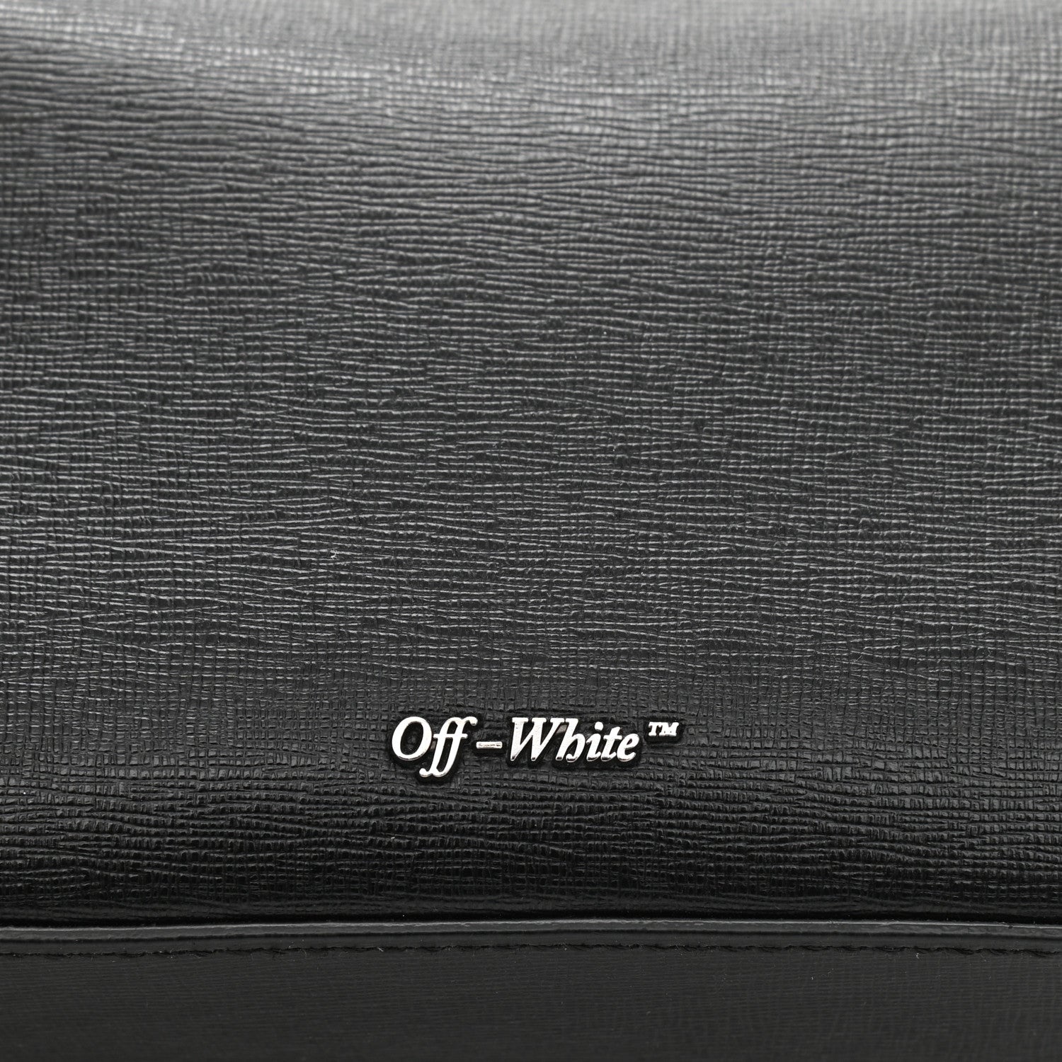 Off-White Saffiano Striped Mini Diag Binder Clip Bag Black White Yellow 8 of 12
