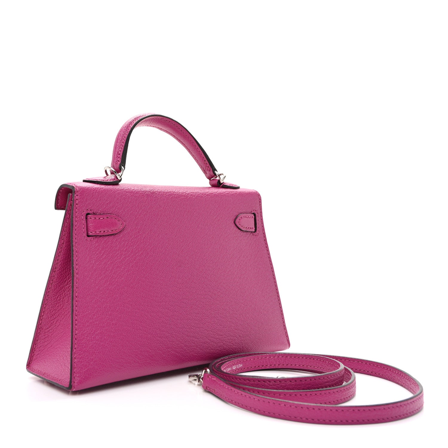 Hermes Chevre Mysore Mini Kelly Sellier 20 Rose Pourpre 3 of 11