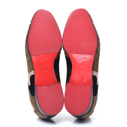 Christian Louboutin Suede Mens Mercenaire Flat Loafers 43.5 Beige Black 5 of 7