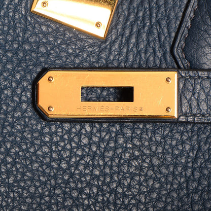 Hermes Taurillon Clemence Birkin 35 Bleu Thalassa 11 of 24