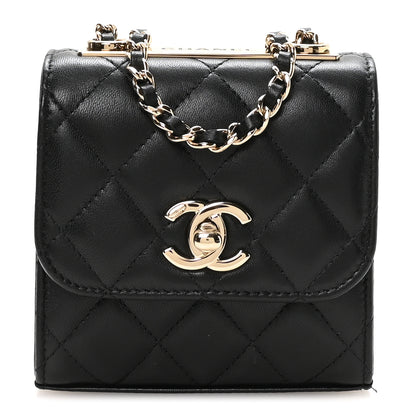 Chanel Lambskin Quilted Mini Trendy CC Clutch With Chain Black 1 of 11