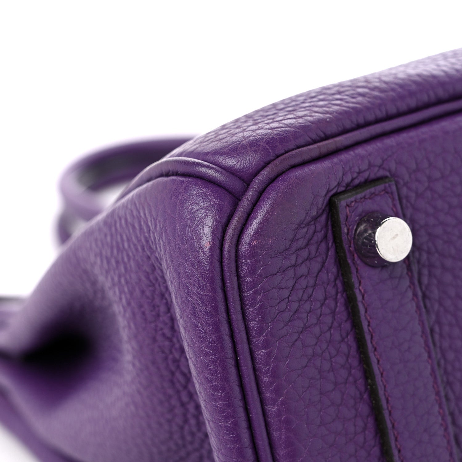 Hermes Taurillon Clemence Birkin 30 Ultraviolet 8 of 13