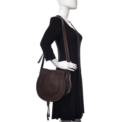Chloe Calfskin Medium Marcie Round Crossbody Bag Coffee Shot 2 of 13