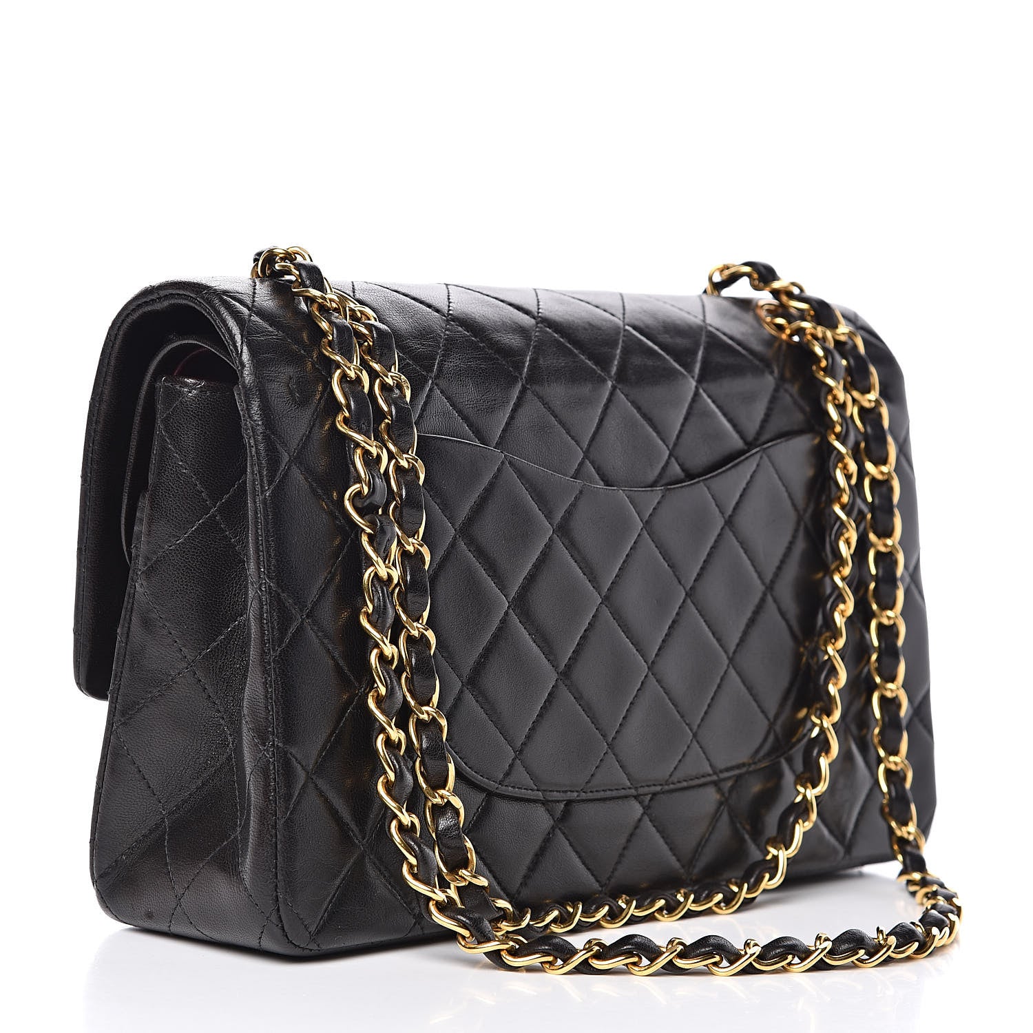 Chanel Lambskin Quilted Medium Double Flap Black 3 of 15