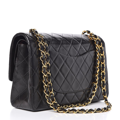Chanel Lambskin Quilted Medium Double Flap Black 3 of 15