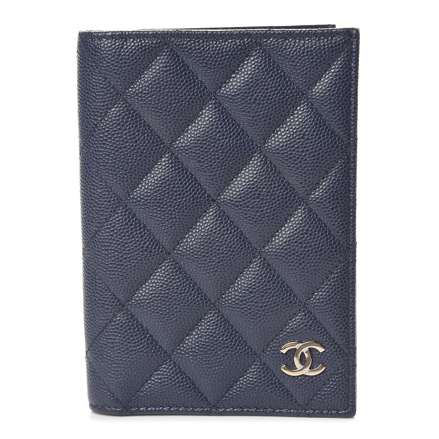 Chanel Caviar Quilted Passport Holder Blue 1 of 7