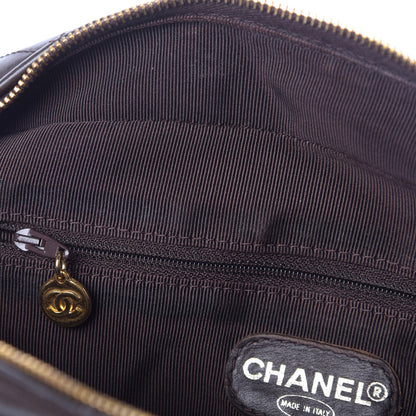 Chanel Patent Quilted Shoulder Bag Brown 11 of 15