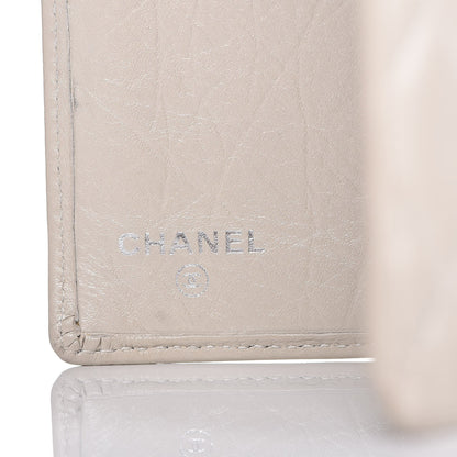 Chanel Aged Calfskin Quilted Cambon Quilted Yen Wallet Pearl 6 of 19