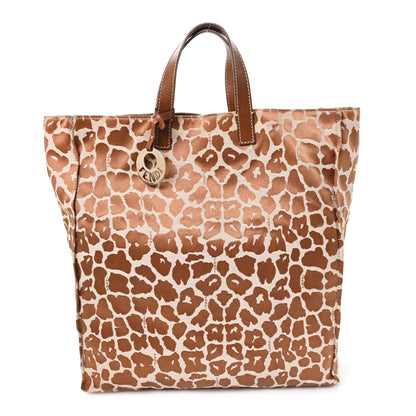Fendi Jacquard Leopard Print Shopping Tote Brown 1 of 10