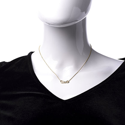 David Yurman 18K Yellow Gold Diamond 19mm Continuance Pendant Necklace 2 of 8