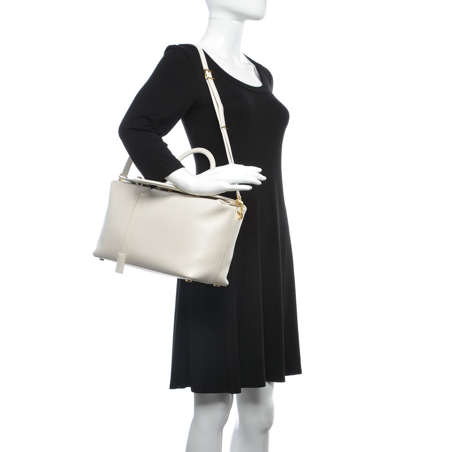 Calfskin Medium India Satchel Chalk