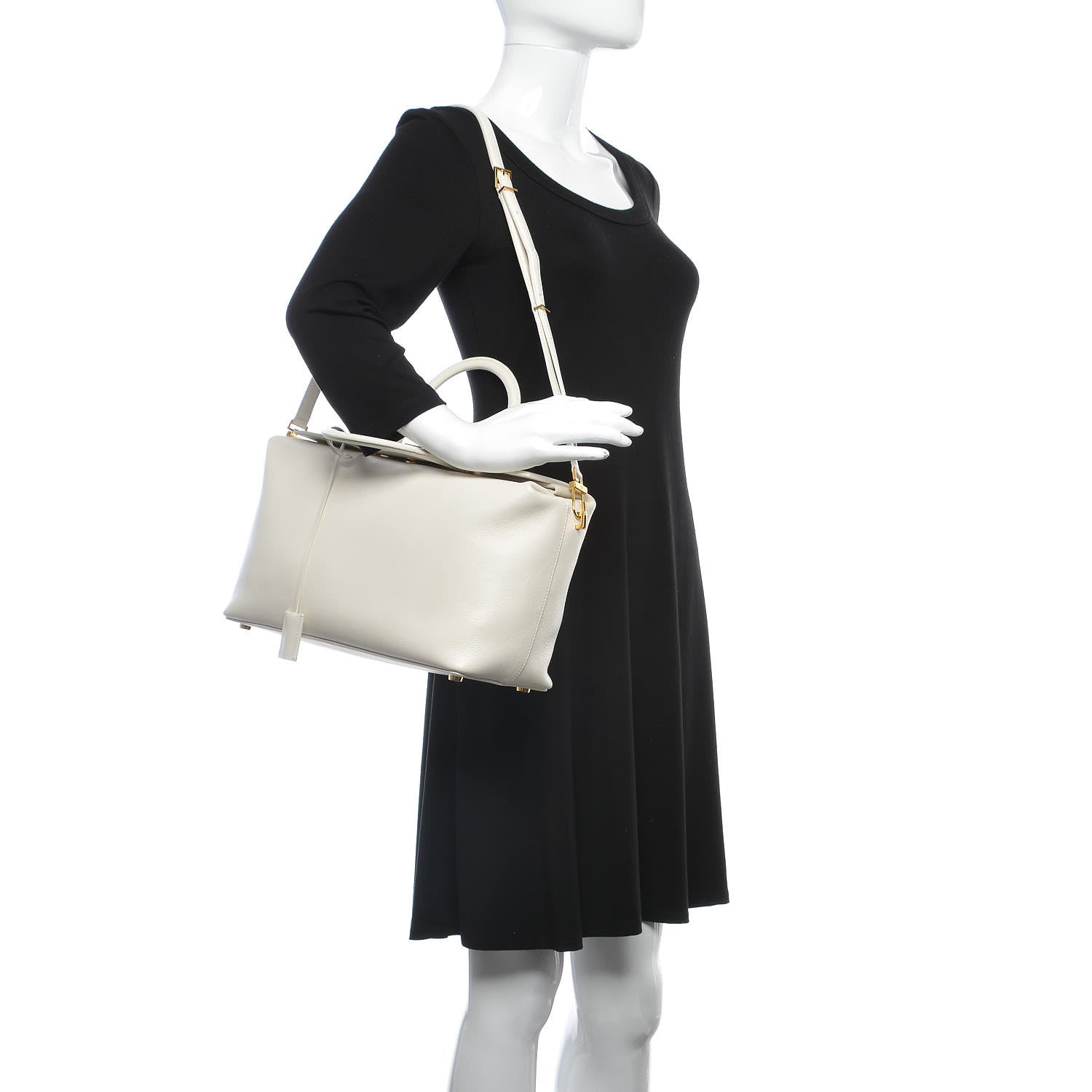 Tom Ford Calfskin Medium India Satchel Chalk 3 of 7