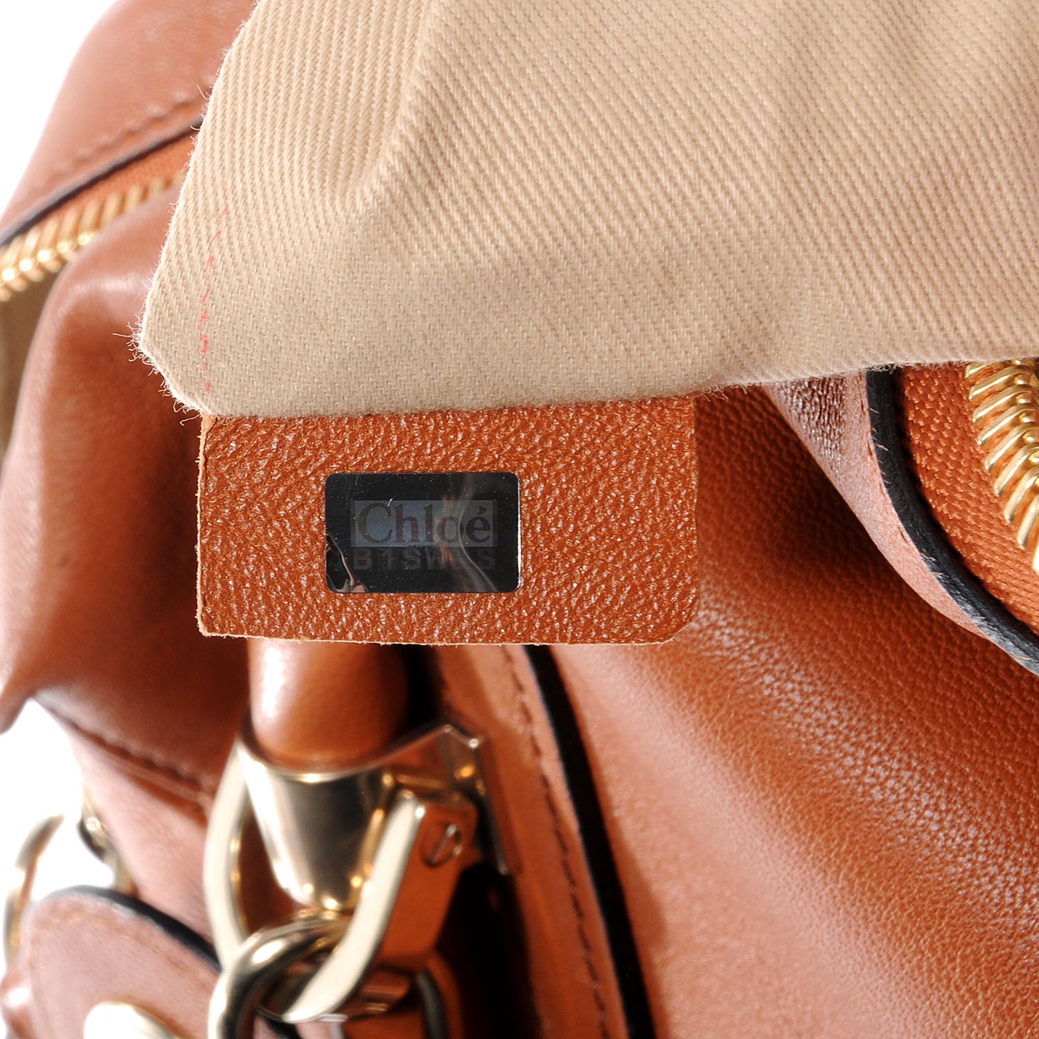 Chloe Leather Medium Military Paraty Armagnac 8 of 9