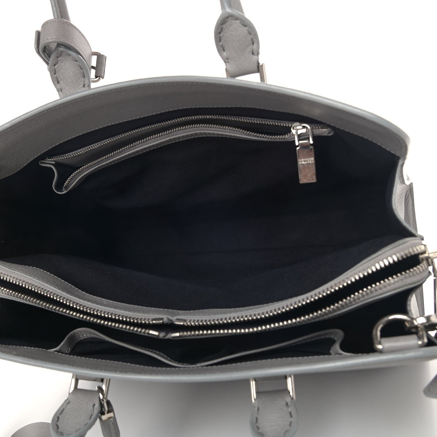 Alexander McQueen Saffiano Heroine Open Tote Grey Melange 5 of 14