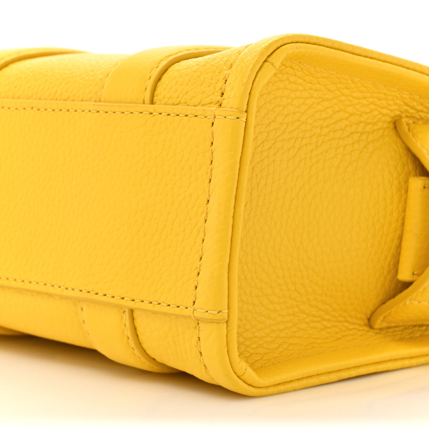 Marc Jacobs Grained Calfskin Mini The Tote Bag Yellow 9 of 11