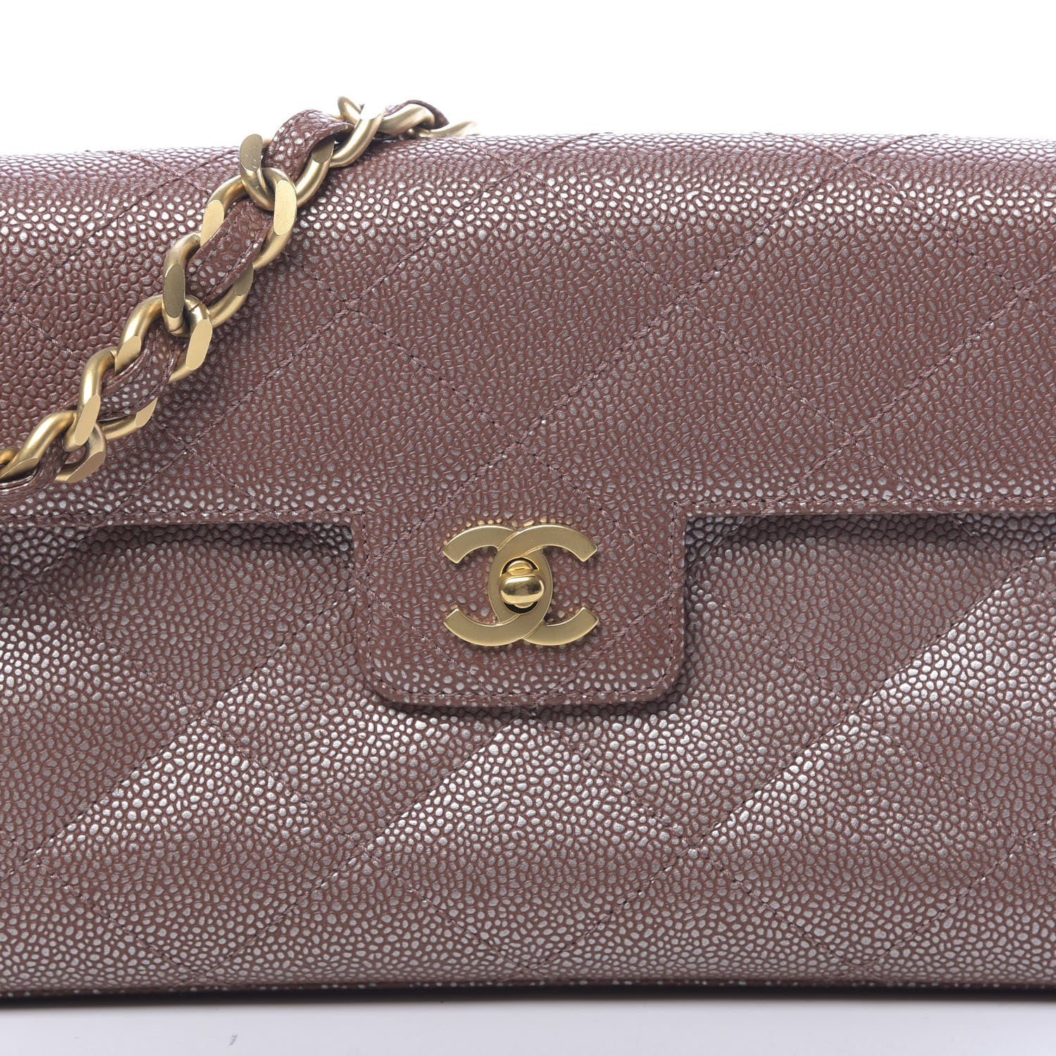 Chanel Metallic Caviar Quilted Medium Single Flap Brown 11 of 12