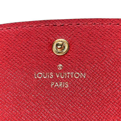 Louis Vuitton Damier Ebene Emilie Wallet Red 6 of 8