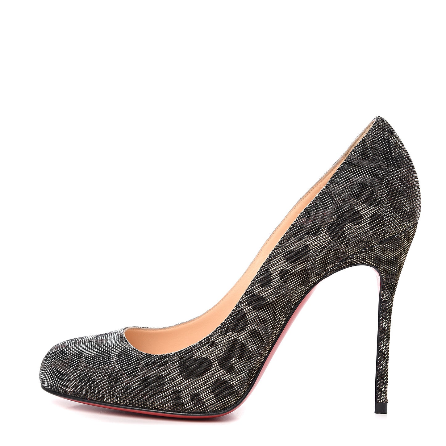 Leopard Lame Fifi 100 Pumps 36.5 Gold Silver