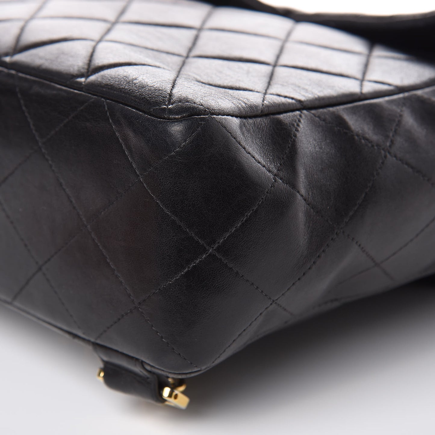 Lambskin Quilted Backpack Black