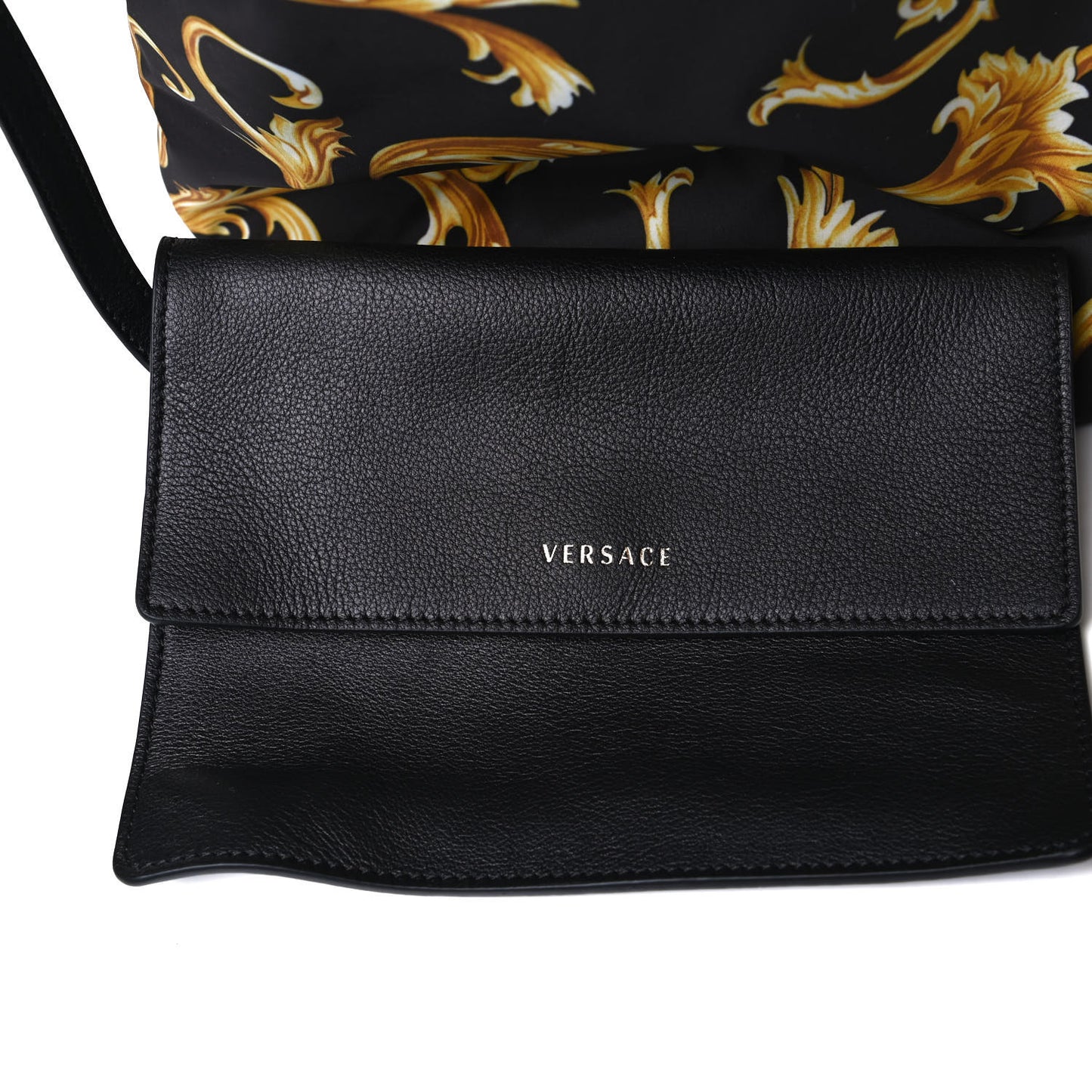Nylon Baroque Print Tote Black