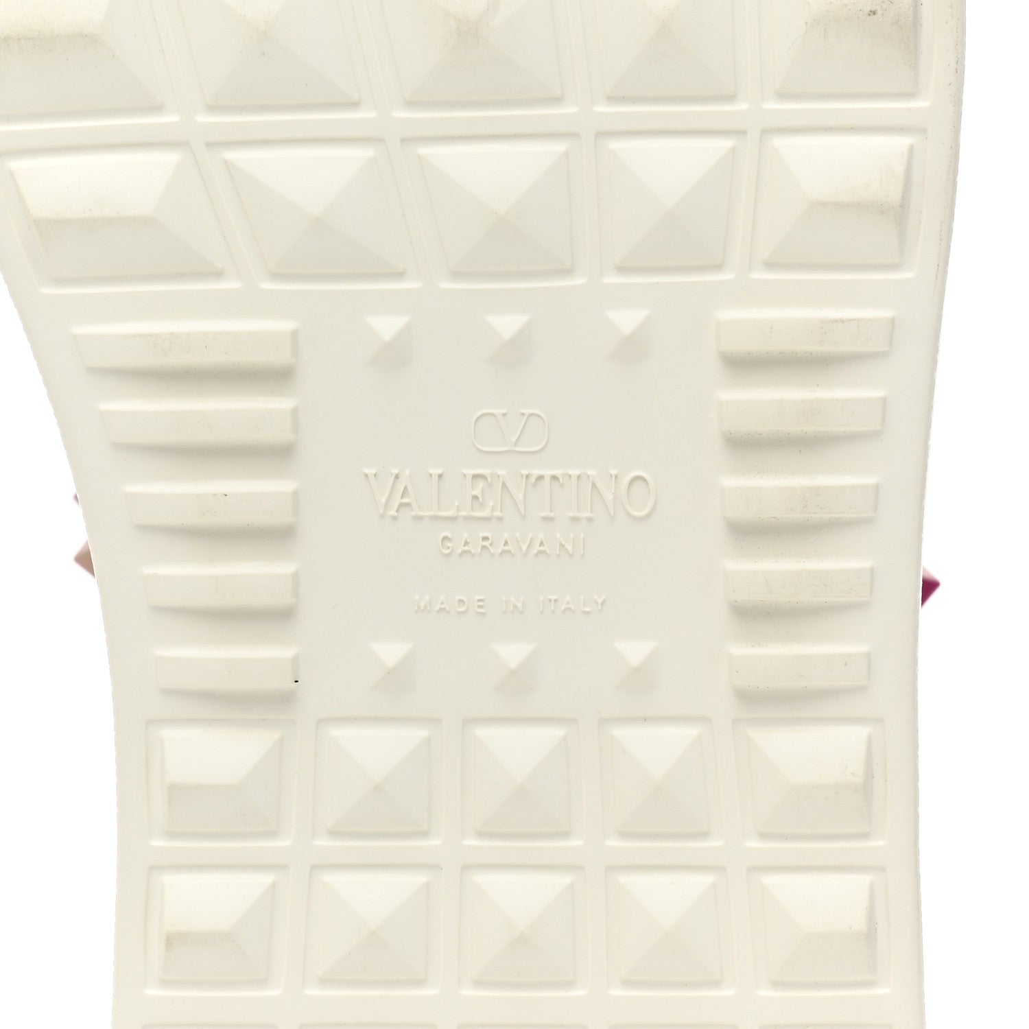 Valentino Garavani Calfskin Rockstud Untitled 57mm Platform Sneakers 38.5 White Pink PP 6 of 8