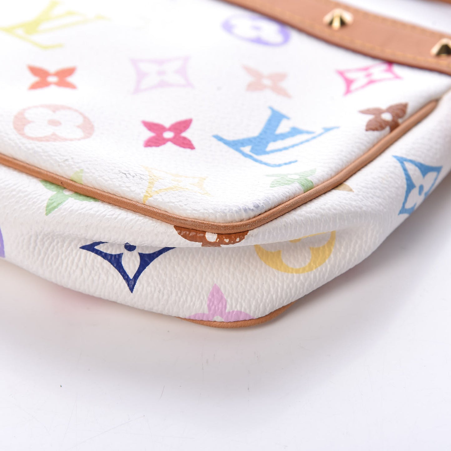 Monogram Multicolor Pochette Accessories White