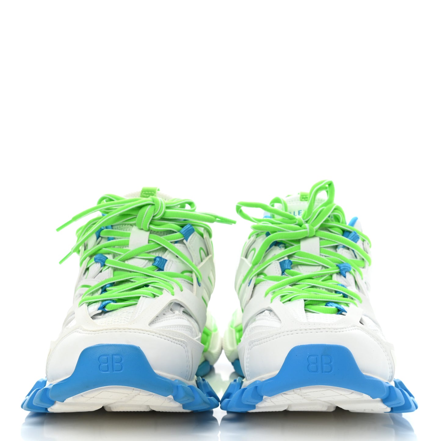 Mesh Nylon Mens Track Sneakers 39 White Green Blue