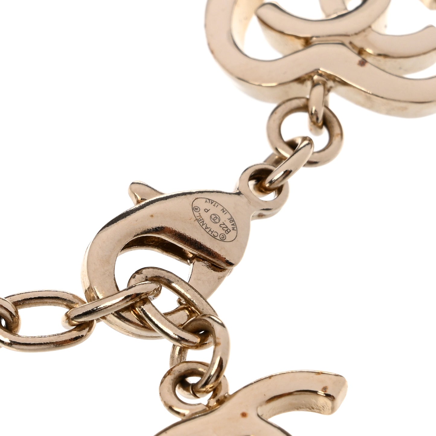 Metal CC Heart Coco In Love Bracelet Light Gold