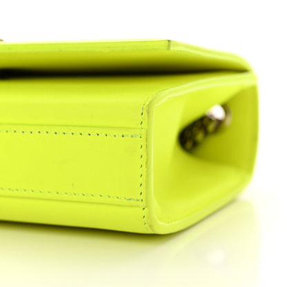 Saint Laurent Smooth Calfskin Small Monogram Kate Satchel Neon Yellow 10 of 13