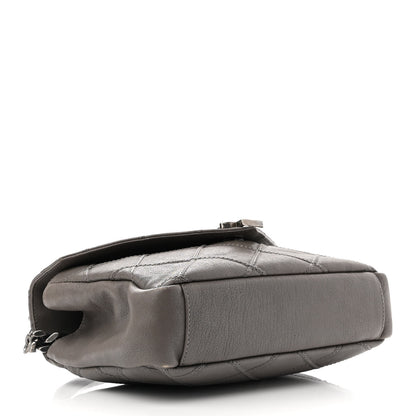 Saint Laurent Calfskin Matelasse Diamond Quilted Monogram Medium College Bag Fog 4 of 11
