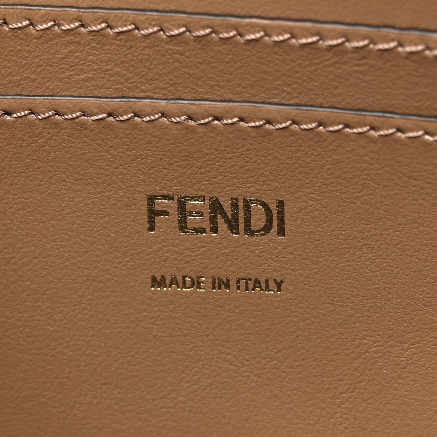 Denim Vitello King F is Fendi FF Embroidered Baguette Pouch Denim Sand