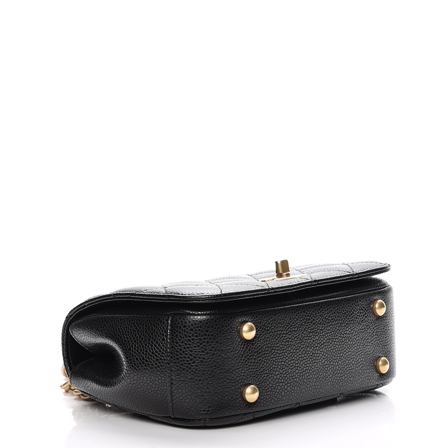 Caviar Mini Carry Around Flap Bag Black