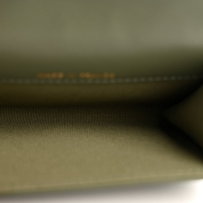 Chanel Lambskin Quilted Flap Card Holder Wallet Khaki 5 of 9