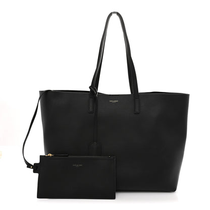 Saint Laurent Calfskin Large Shopping Tote Black 3 of 12